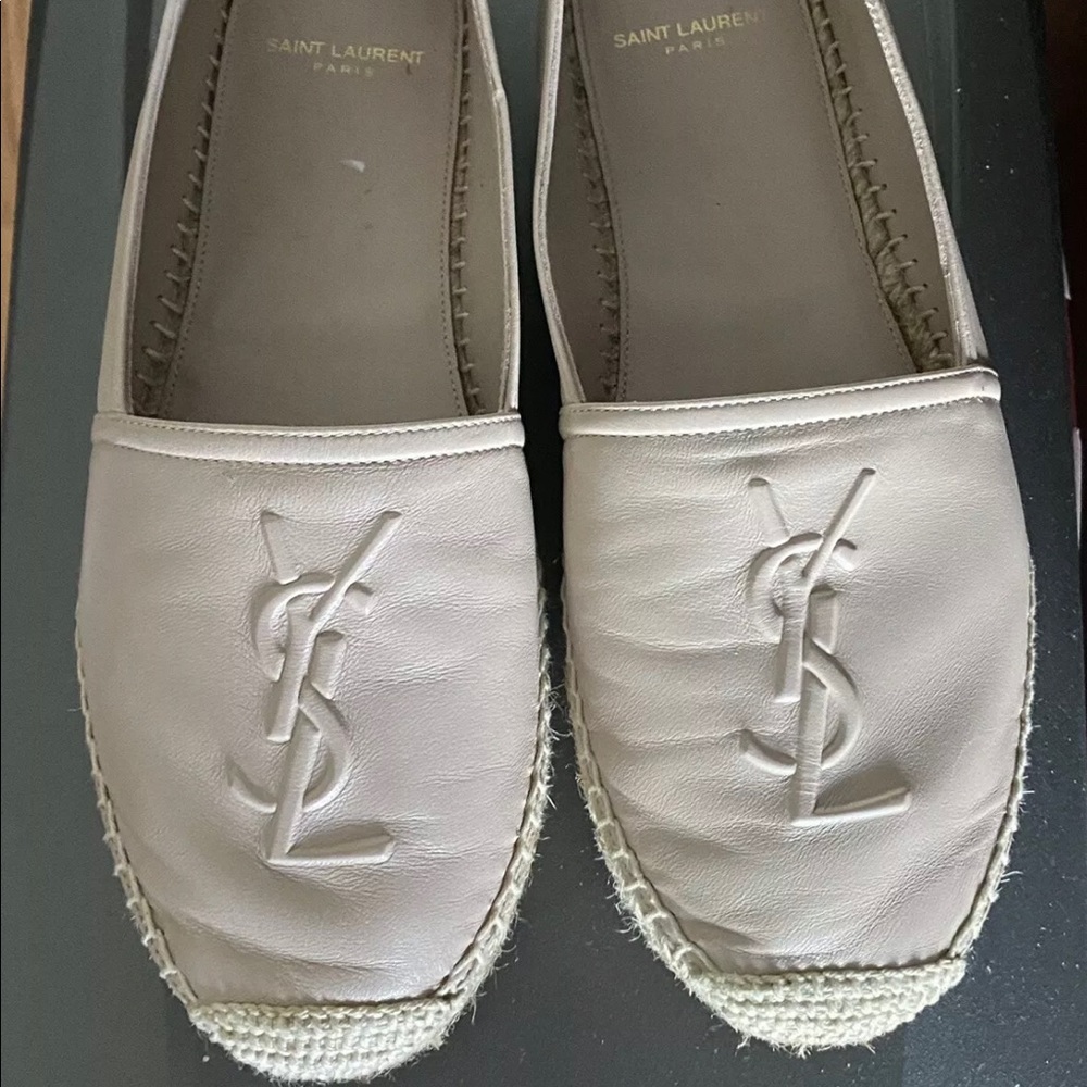 Saint Laurent Leather Espadrille Women's Size 37